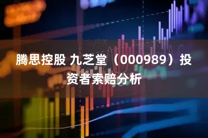 腾思控股 九芝堂（000989）投资者索赔分析